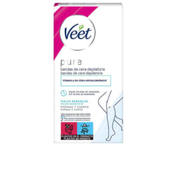 Pure Wax Stripes corps peau sensible 20 u
