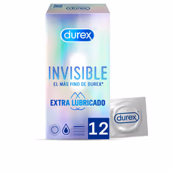 Préservatifs extra lubrifiés Invisibles 12 u