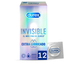 Préservatifs extra lubrifiés Invisibles 12 u
