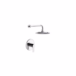 Ensemble mitigeur de douche encastré avec douche de tête ABS Ø 240 mm. avec bras murale. Finition: CHROME Ref.: K1818013 SAP. ...