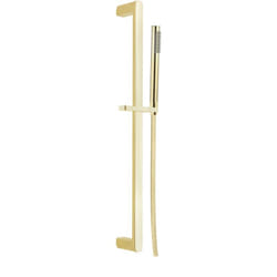 Barre de douche Or Brossé carré en laiton avec douchette et flexible - 776001DOC