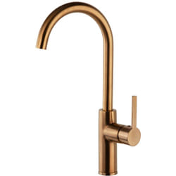 Mitigeur évier vertical col de cygne, Cuivre brossé avec bec orientable - 330602CUC