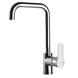 Mitigeur évier Chromé bec orientable titanium nf