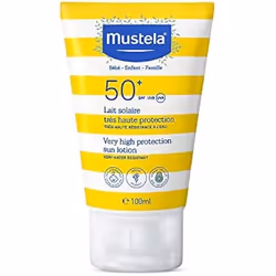 Lait Solaire - MUSTELA - SPF50+ - 100 ml - Hypoallergénique - Protection Bébé