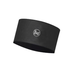 Buff Opaska COOLNET UV WIDE HEADBAND SOLID BLACK Bandeau Tissu