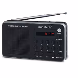 Sunstech Portable digital AM/FM radio silver