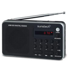 Sunstech Portable digital AM/FM radio silver Analogique Noir, Argent