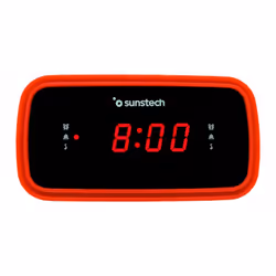 Sunstech FRD60, Horloge, FM, PLL, LED, 1,52 cm (0.6"), Noir, Rouge, Boutons
