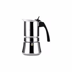 cafetière 6 tasses en acier inoxydable 18/10 fagor. réservoir en alliage aisi 430 et cruche en aisi 304. finition extérieure  ...