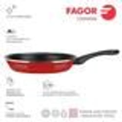 Poêle - Fagor - Optimax - Ø18cm - Acier émaillé - Anti-adhésif - Rouge