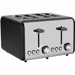 Le double grille-pain Dayron 1500W rétro est parfait pour apprécier le goût, la texture et l'arôme incomparables du pain gril ...