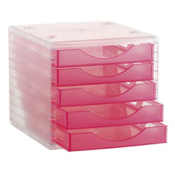 Archivo 2000 4005 FC TL unité de tiroir de bureau Rouge, Transparent