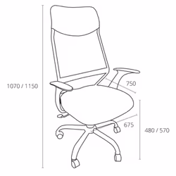 Archivo 2000 6492 NE chaise et fauteuil de bureau Siège rembourré Dossier grillagé