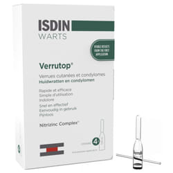 Isdin Warts Verrutop Verrues Cutanées et Condylomes 4 Ampoules