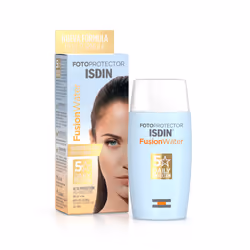 ISDIN Fotoprotector Fusion Water SPF 50, Crème d’écran solaire, Visage, Bouteille, Hydratant, Protection, Tous types de peau, ...