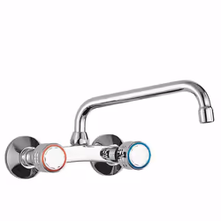 - Distance au mur 258mm. - Angle de pivotement du bec : 360º - Excentricité : 13,5 - 16,5 cm. - Couleur : Chrome. Mitigeur d' ...