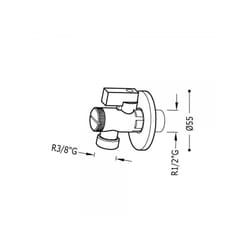 Robinet d'arrêt avec filtre R.1/2" - R.3/8" - tres 9134525