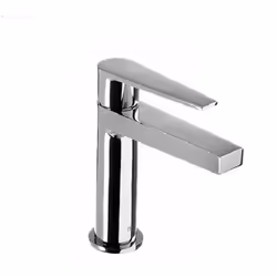 Grifo lavabo monomando de la serie CLASS-TRES de TRES. Acabado cromo, maneta. Sistema antiquemaduras que permite limitar la t ...