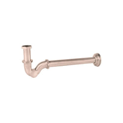 Tres Grifería - Siphon télescopique avec un trou pour lavabo Or Rose Mat 24K - tres 03463820OPM