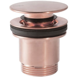 Tres Grifería - tres 24284010OPM complgriferia Válvula Desagüe Click-Clack Simple-Rapid Para Lavabo Con Opción Siempre Abierta Oro Rosa Mate - ref: