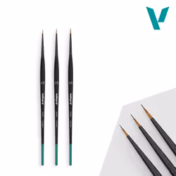 Vallejo B02990, Set de pinceaux, Brosse de définition, Synthétique, 3 pièce(s)