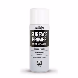 Vallejo 28.010, Apprêt de peinture de base, Plastique, Prêt à l'emploi, Plastique, Blanc, A base de solvant