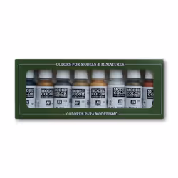 Vallejo 70.118, 17 ml, Bleu, Laiton, Bronze, Cuivre, Or, Gris, Argent, Métallique, Bouteille