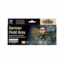 Vallejo 70.181, 17 ml, Noir, Chair, Vert, Gris, Olive, Mat, Bouteille