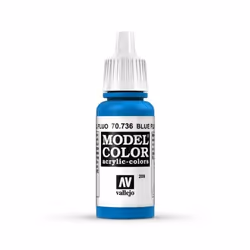 Vallejo 70.736, Bleu, Finition mate, Blue Fluorescent, À base d'eau, Acier, Bois, 0,017 L