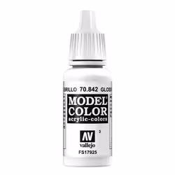Vallejo 70.842, 17 ml, Blanc, Gloss, Bouteille