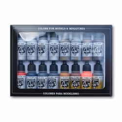 Vallejo 71.181, 17 ml, Aluminium, Bleu, Laiton, Cuivre, Or, Gris, Rouge, Argent, Bouteille