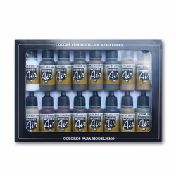 Vallejo 71.190, 17 ml, Noir, Marron, Vert, Gris, Olive, Rouge, Umbra, Blanc, Jaune, Mat, Bouteille