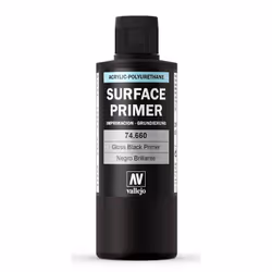Vallejo 74.660, Apprêt de peinture de base, Métal, Polyvinyl chloride (PVC), Bois, Prêt à l'emploi, Noir, Finition brillante, ...