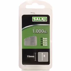 Clou de type 8 avec une longueur de 15mm et sous blister de 1000 pcs de la marque SALKI