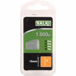 Pointe de type 9 et de longueur 15mm sous blister de 1000pcs de la marque SALKI