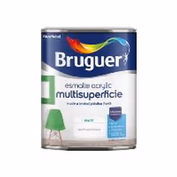 Bruguer 5160685, Peinture, Prêt à l'emploi, Porte, Tuyau, Radiateur, fenêtre, Blanc, Finition mate soie, 0,25 L