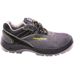Goodyear - Chaussures de sécurité en cuir suédé gris, haute résistance, doublure antibactérienne Taille 36