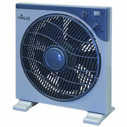Fraschetti 496055, Ventilateur à lame domestique, Bleu, Sol, Table, 30 cm, Rotatif, Carré