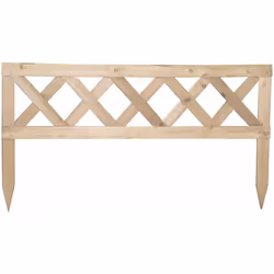 bordure d'étain en bois naturel tropique Convient aux délimitations, décorations, etc. dimensions -90x2,4xh50 cm.