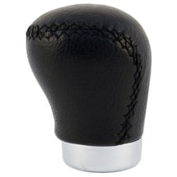 Bc Corona - Pommeau court cuir noir - Avec bague de marche arriere