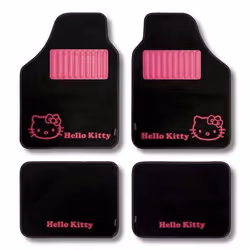 Set de tapis de voitures Hello Kitty KIT3013 Universel Noir Rose (4 pcs)