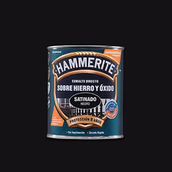 Hammerite 5093689, Sous-couche colorée, Métal, Prêt à l'emploi, Noir, Finition soie, Pinceau à peinture, Rouleau à peinture, ...