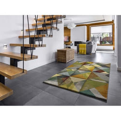 Tapis intérieur multicolore rectangulaire géométrique MATRIX