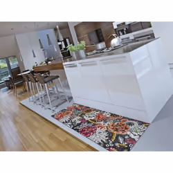 Tapis de cuisine multicolore rectangulaire dessins colorés RICCI