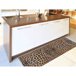 Tapis de cuisine jaune rectangulaire Impression d'animaux RICCI