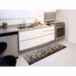 Tapis de cuisine multicolore rectangulaire dessins avec des fleurs RICCI