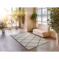 Tapis intérieur blanc rectangulaire ethnique ATLAS