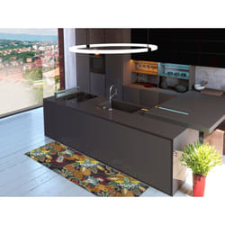 Tapis de cuisine multicolore rectangulaire dessins bohème RICCI