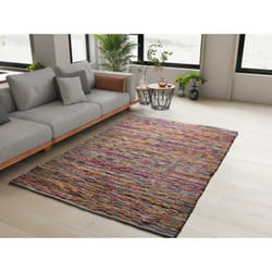 Tapis intérieur multicolore rectangulaire ethnique REUNITE