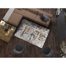 Tapis intérieur multicolore rectangulaire abstrait SPRINGS